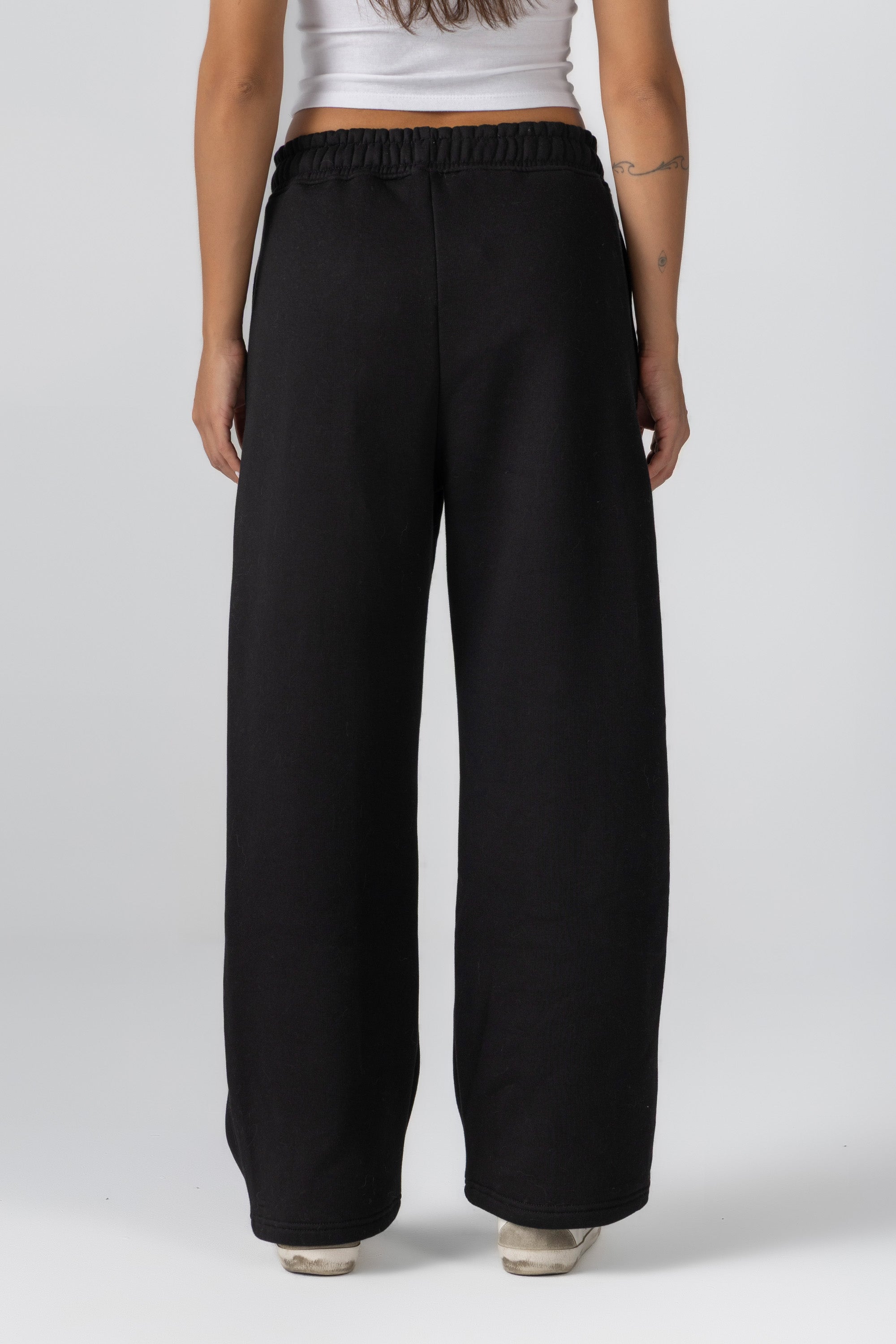Women&#39;s Black Lined Sweatpants