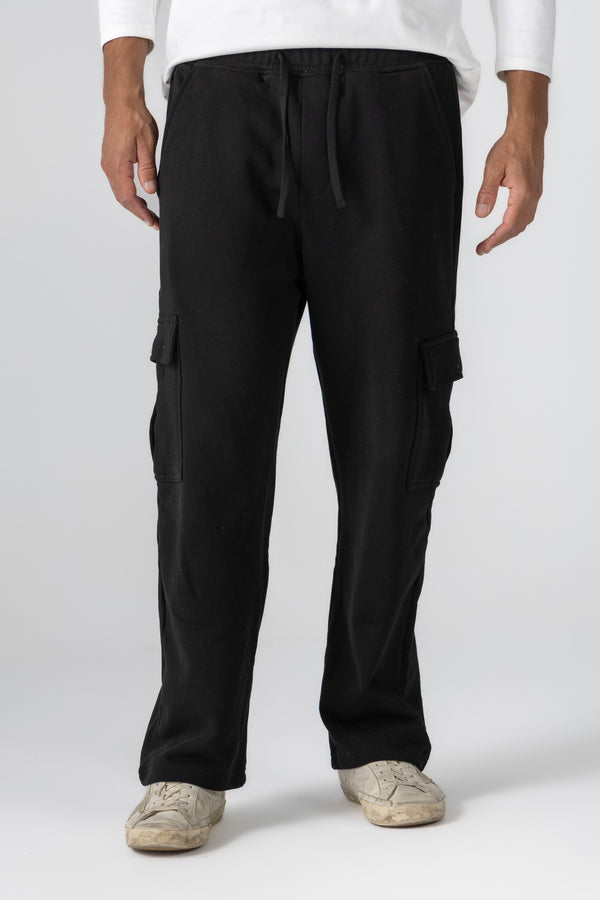 Black Cargo Sweatpants
