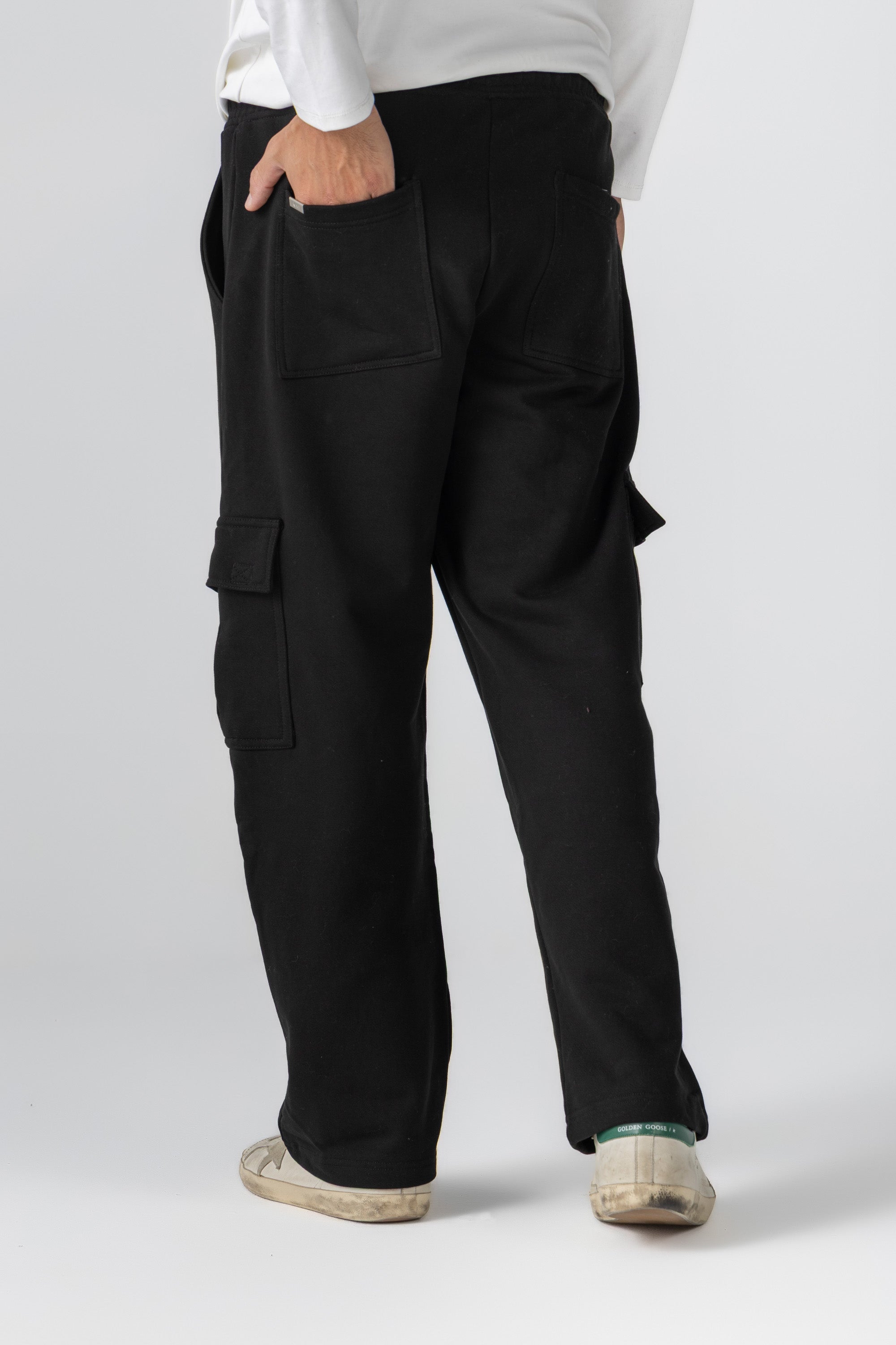 Black Cargo Sweatpants