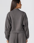 Space Grey Modal Zipper Jacket