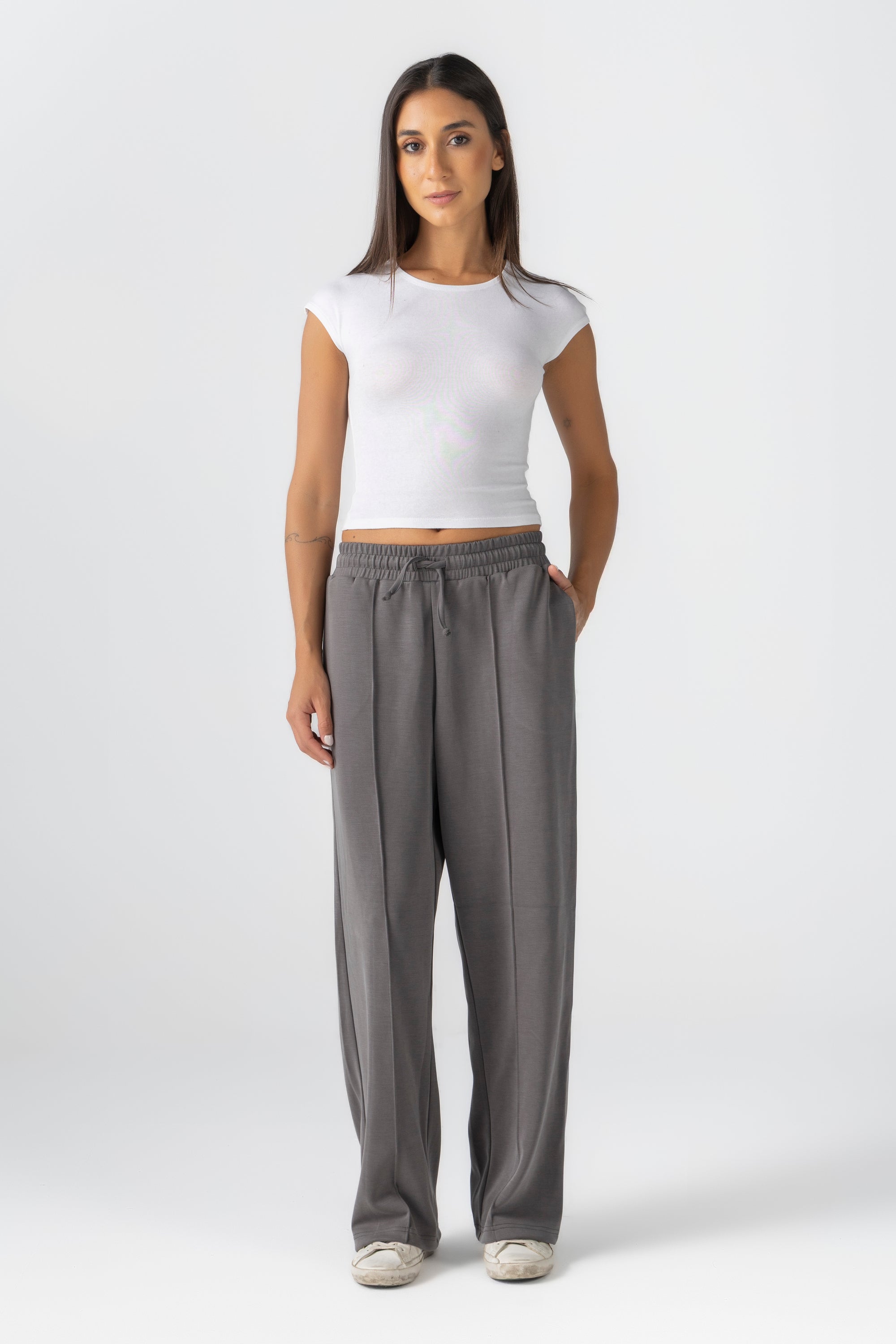 Space Grey Modal Lined Sweatpants