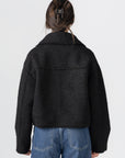 Women's Black Bouclé Jacket
