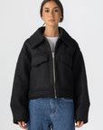 Women's Black Bouclé Jacket