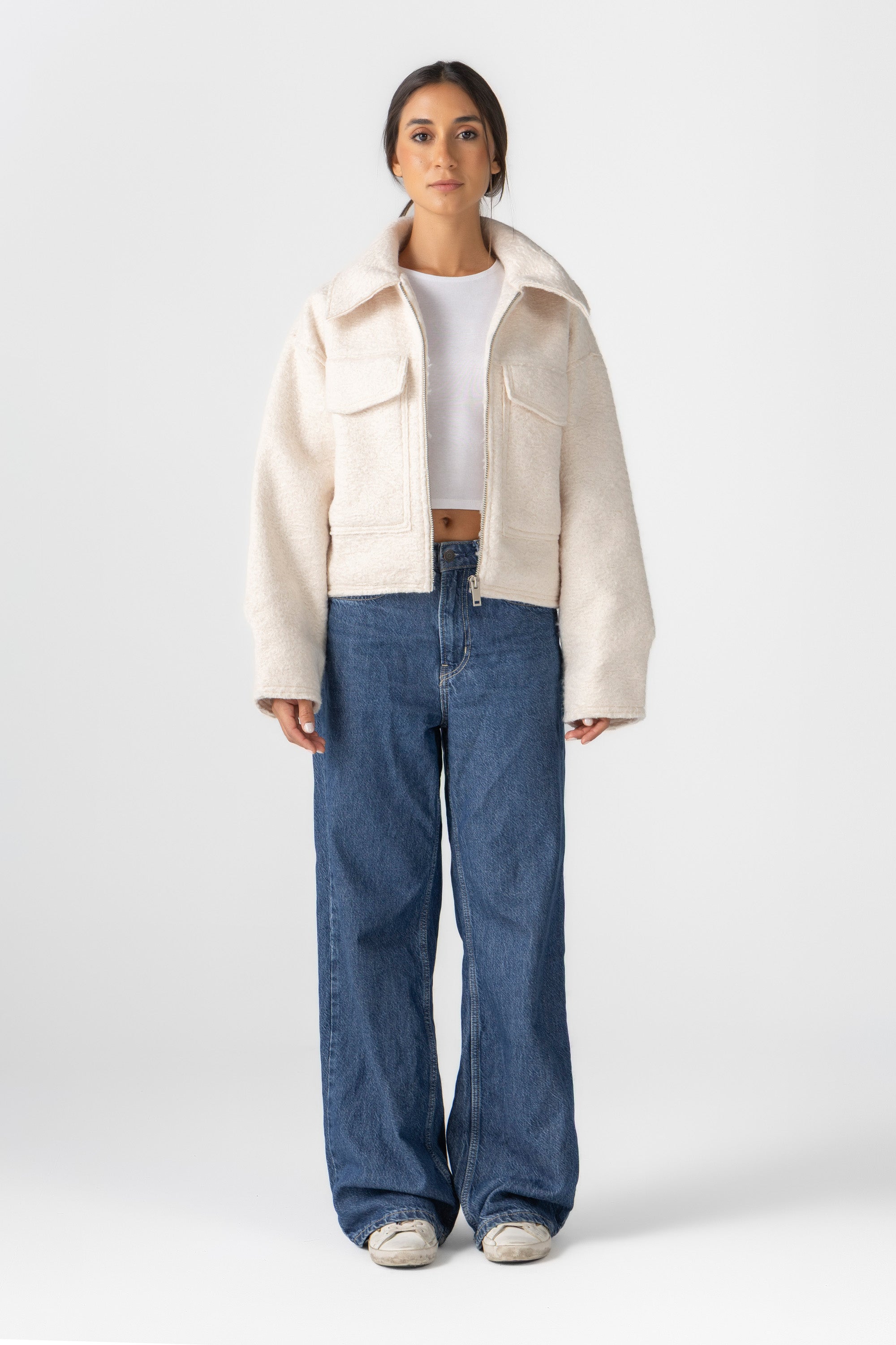 Women&#39;s Cream Bouclé Jacket