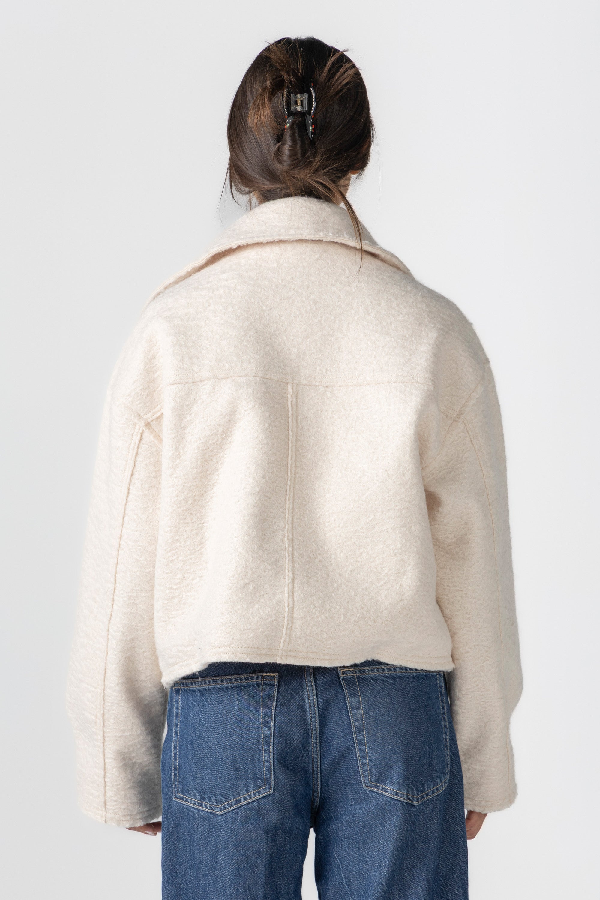 Women&#39;s Cream Bouclé Jacket