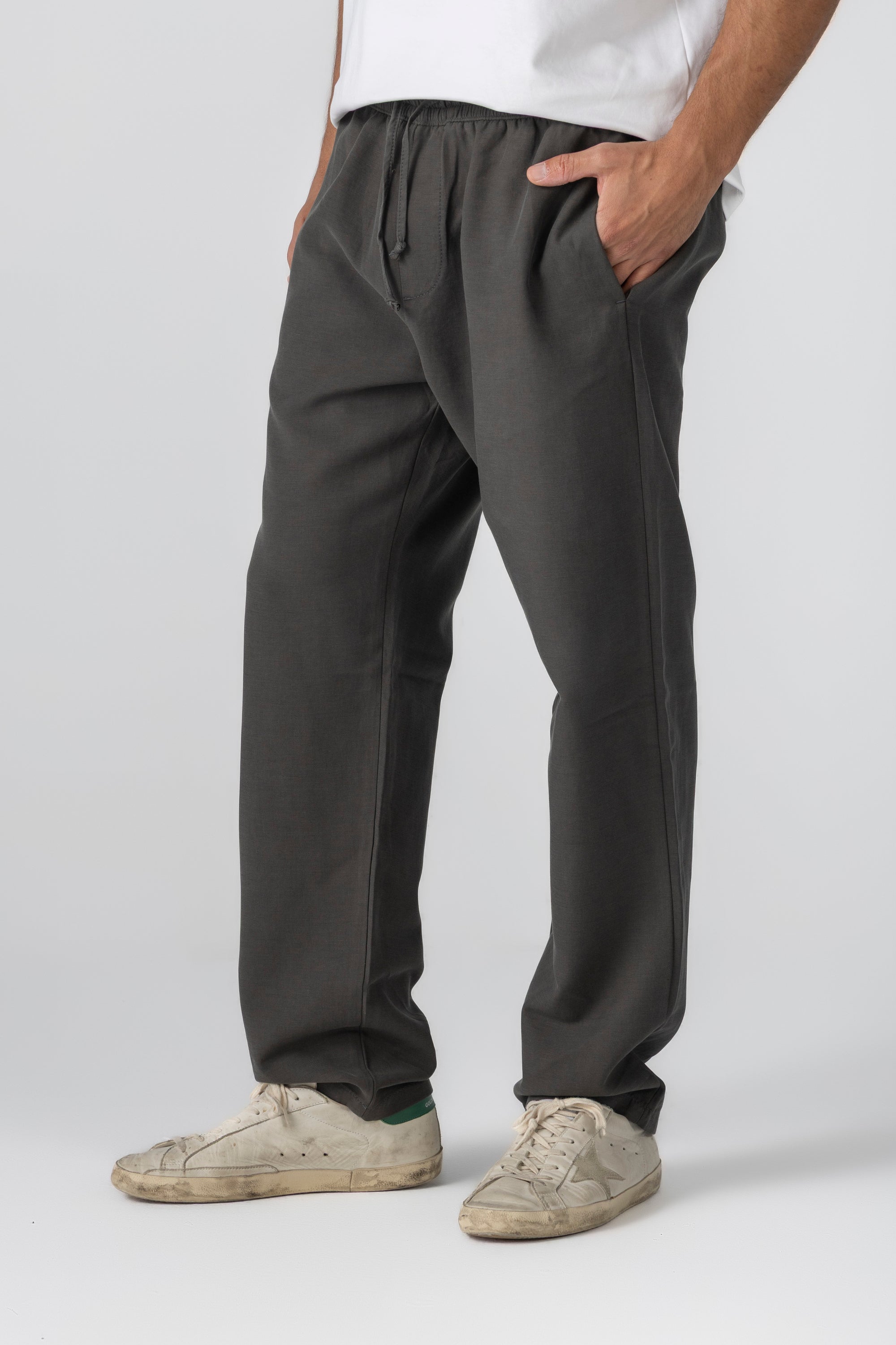 Charcoal Tencel Pants