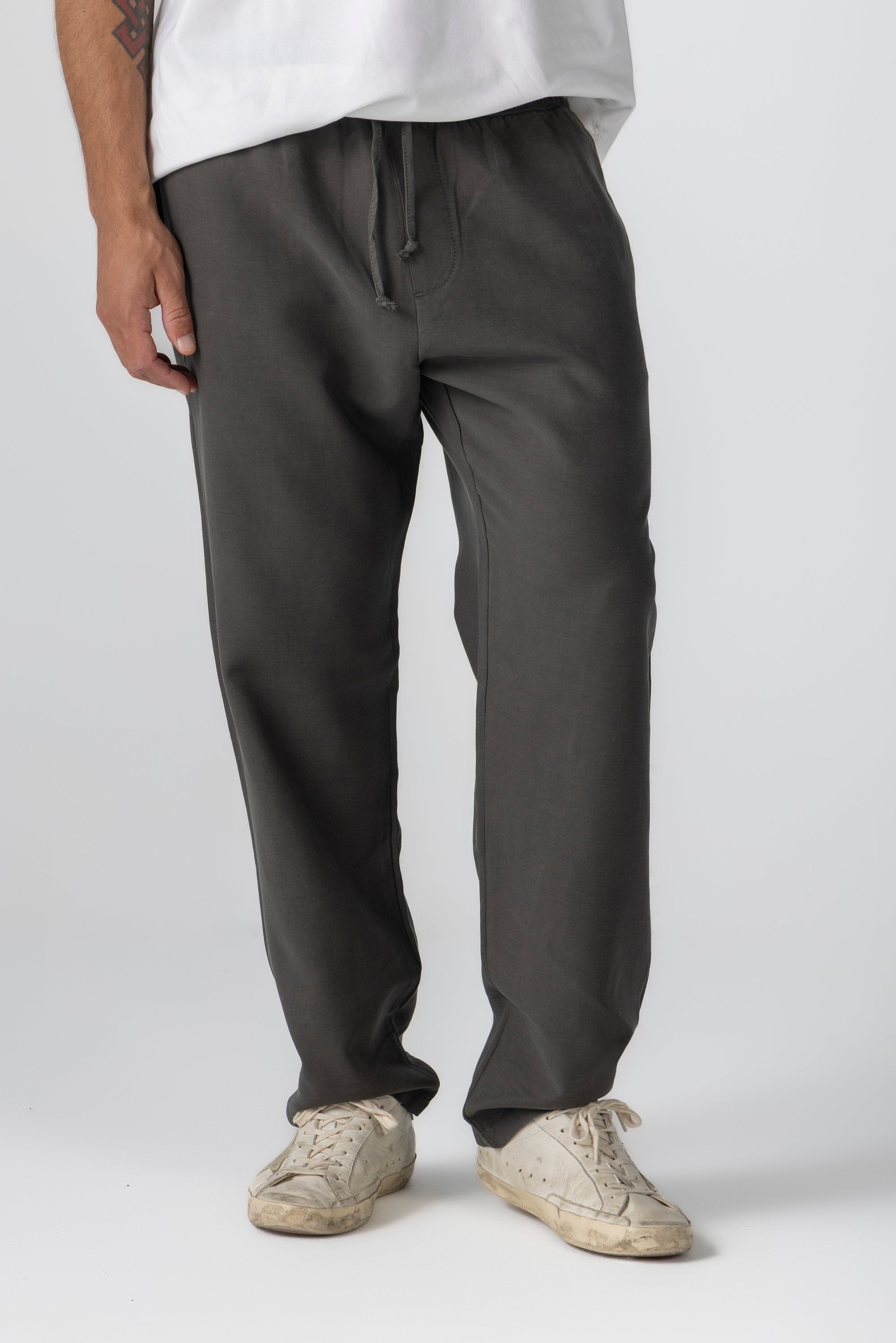 Charcoal Tencel Pants