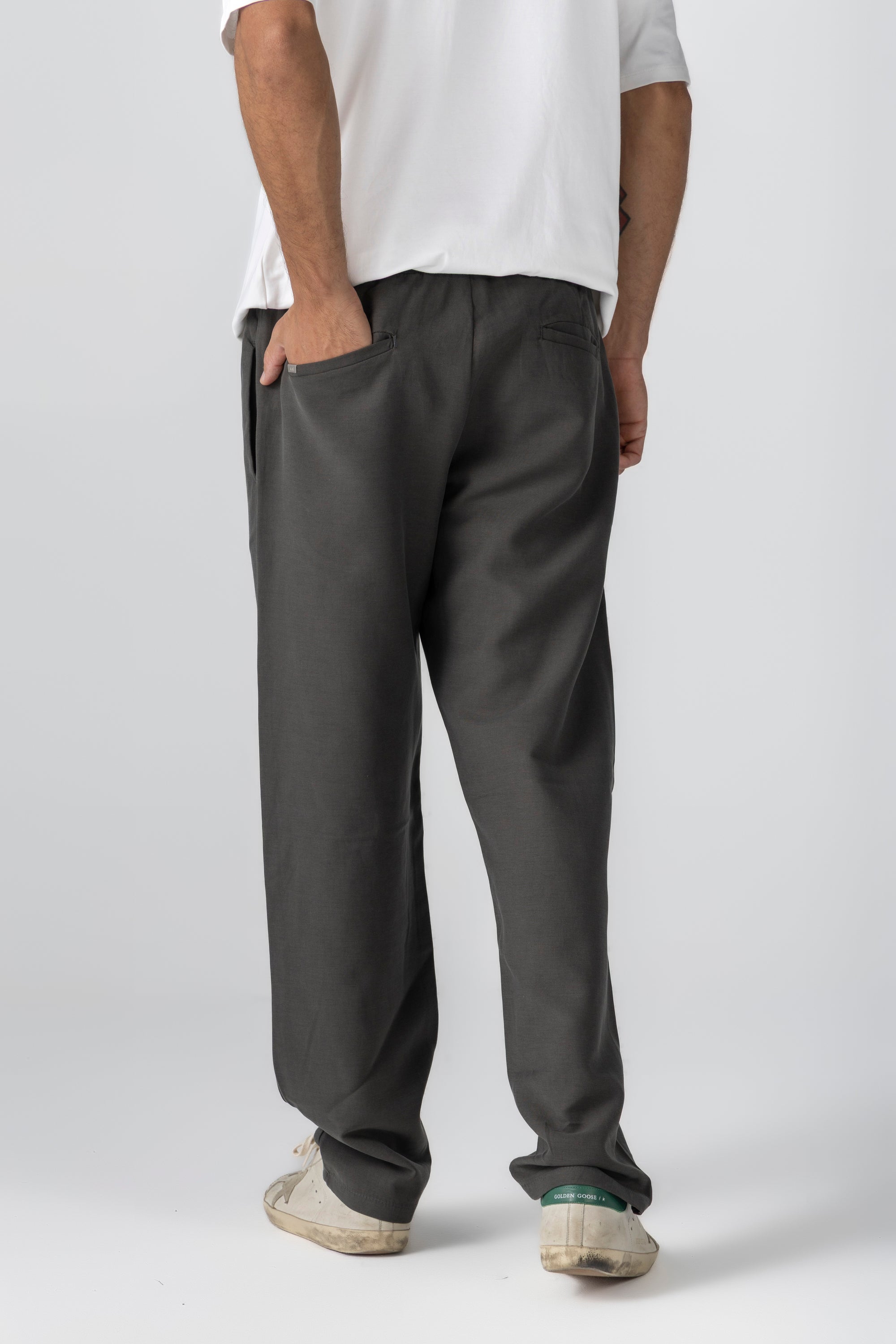 Charcoal Tencel Pants