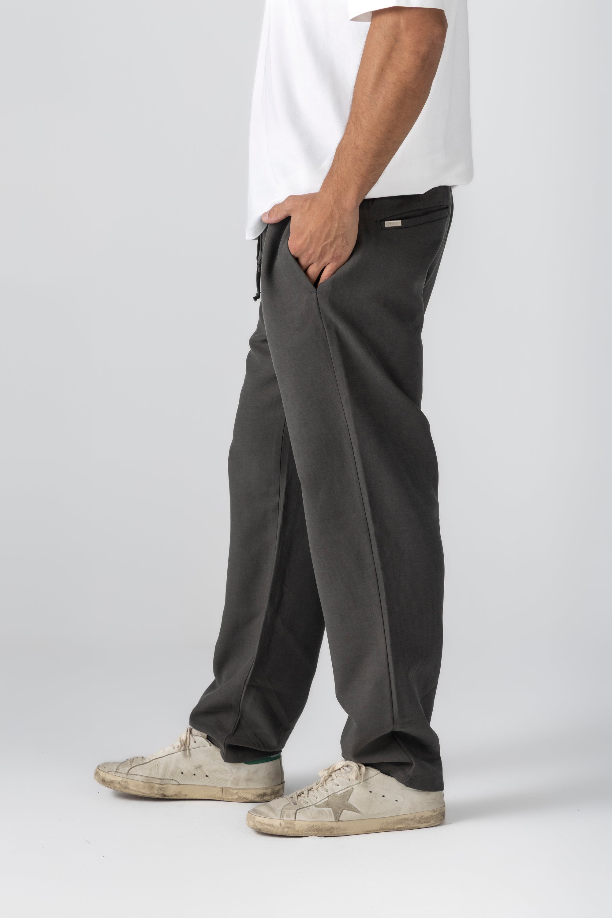 Charcoal Tencel Pants