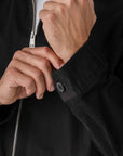 Black Gabardine Zipper Jacket
