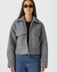 Women's Grey Bouclé Jacket