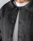 Dark Grey Wool Button Jacket