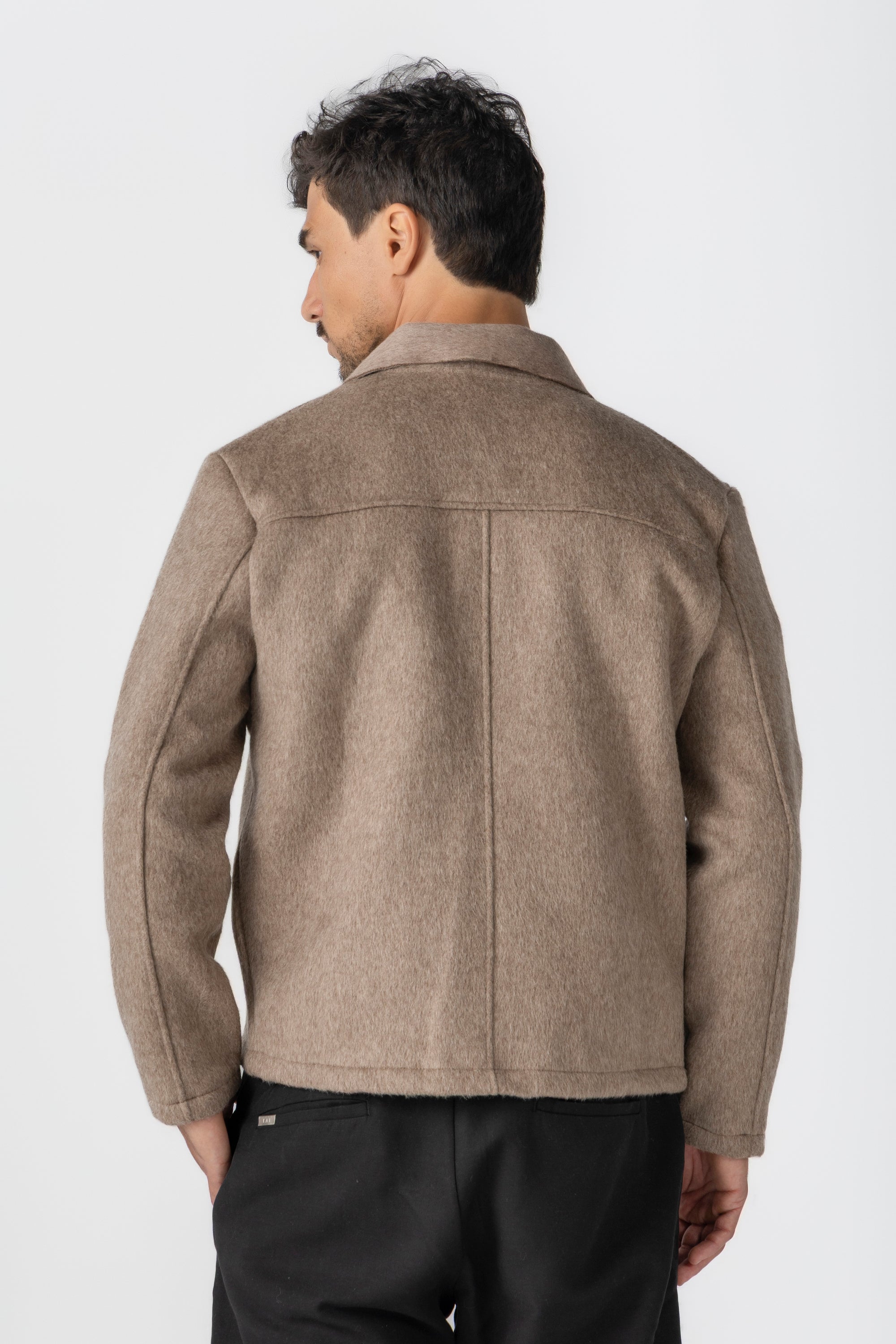 Brown Wool Button Jacket