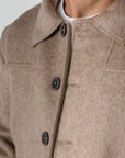 Brown Wool Button Jacket