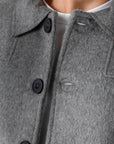 Grey Wool Button Jacket