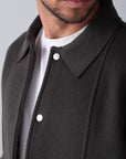 Dark Grey Wool Snaps Jacket