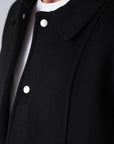 Black Wool Snaps Jacket