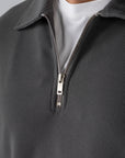 Charcoal Textured Quarter Zipper