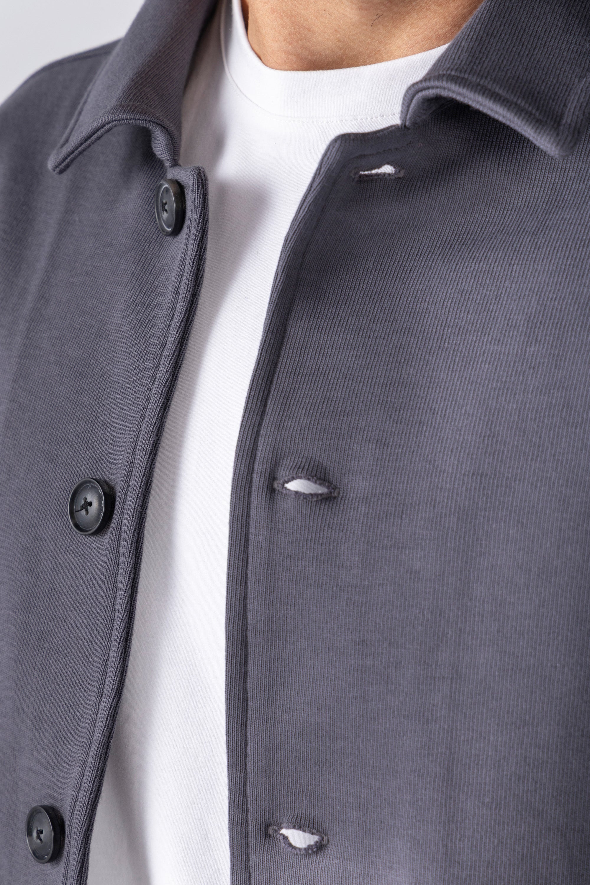 Charcoal Button Up Overshirt