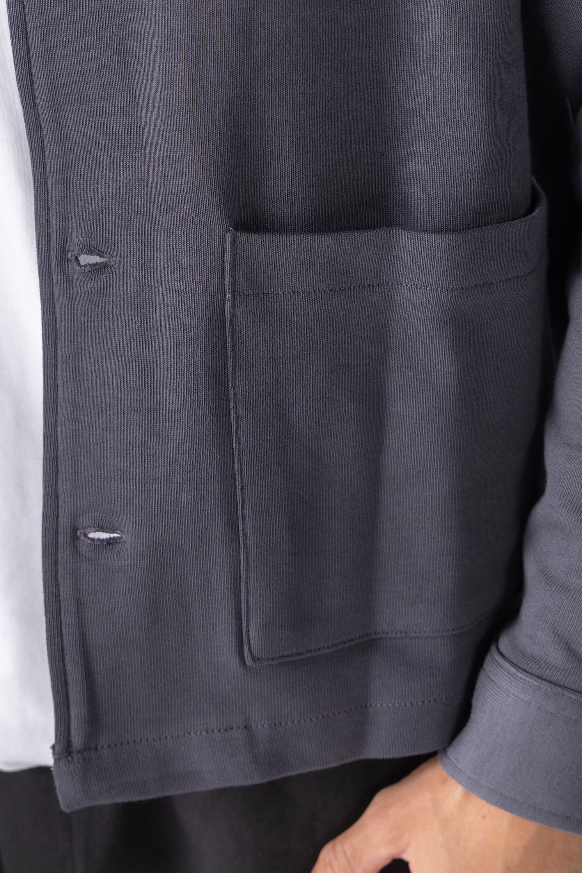 Charcoal Button Up Overshirt