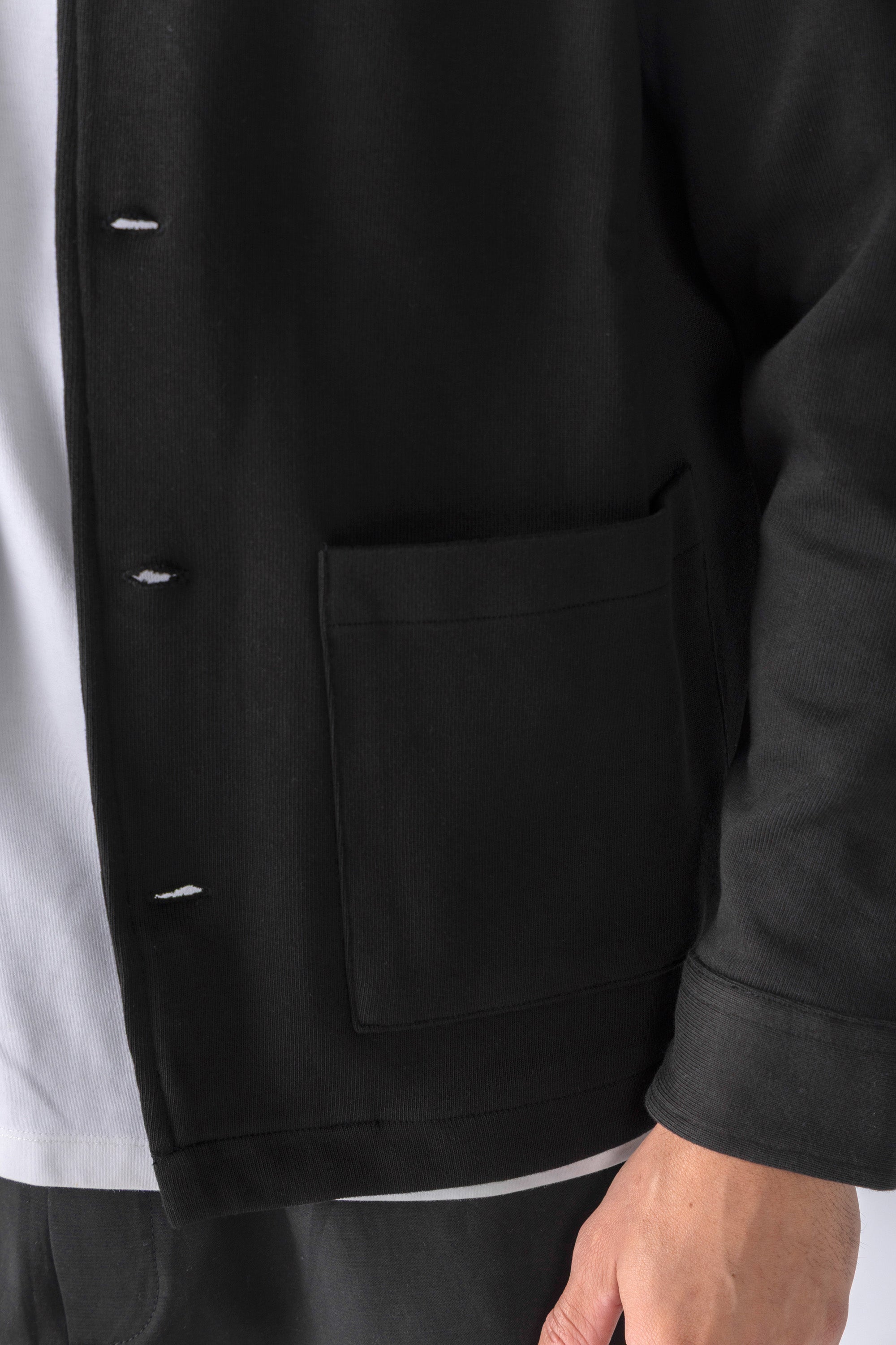 Black Button Up Overshirt