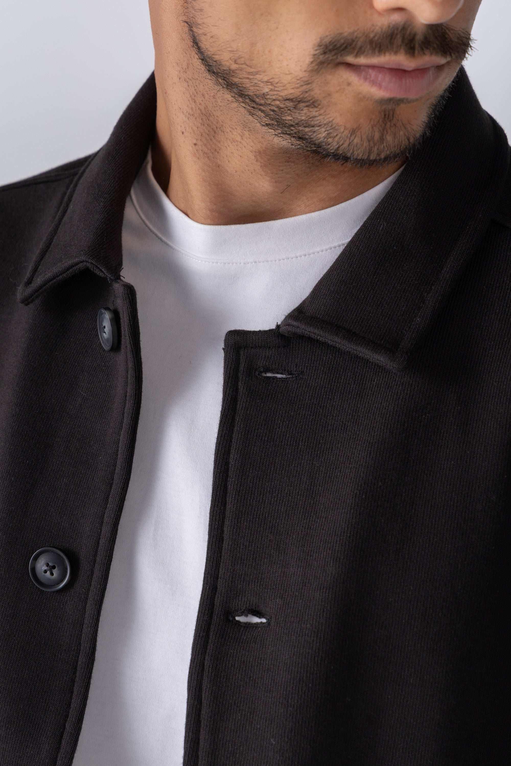 Black Button Up Overshirt