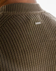 Khaki Knitted Crew Neck Sweater