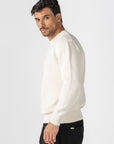 Cream Knitted Crew Neck Sweater
