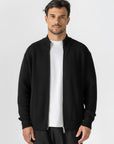 Black Knitted Double Zip Sweater