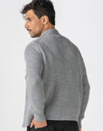 Grey Knitted Wool Jacket