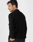 Black Knitted Wool Jacket
