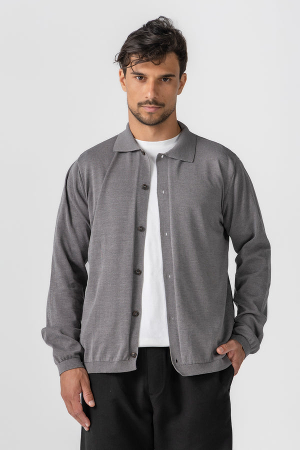 Heather Grey Knit Cardigan