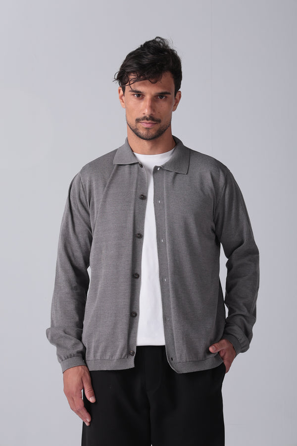 Heather Grey Knit Cardigan