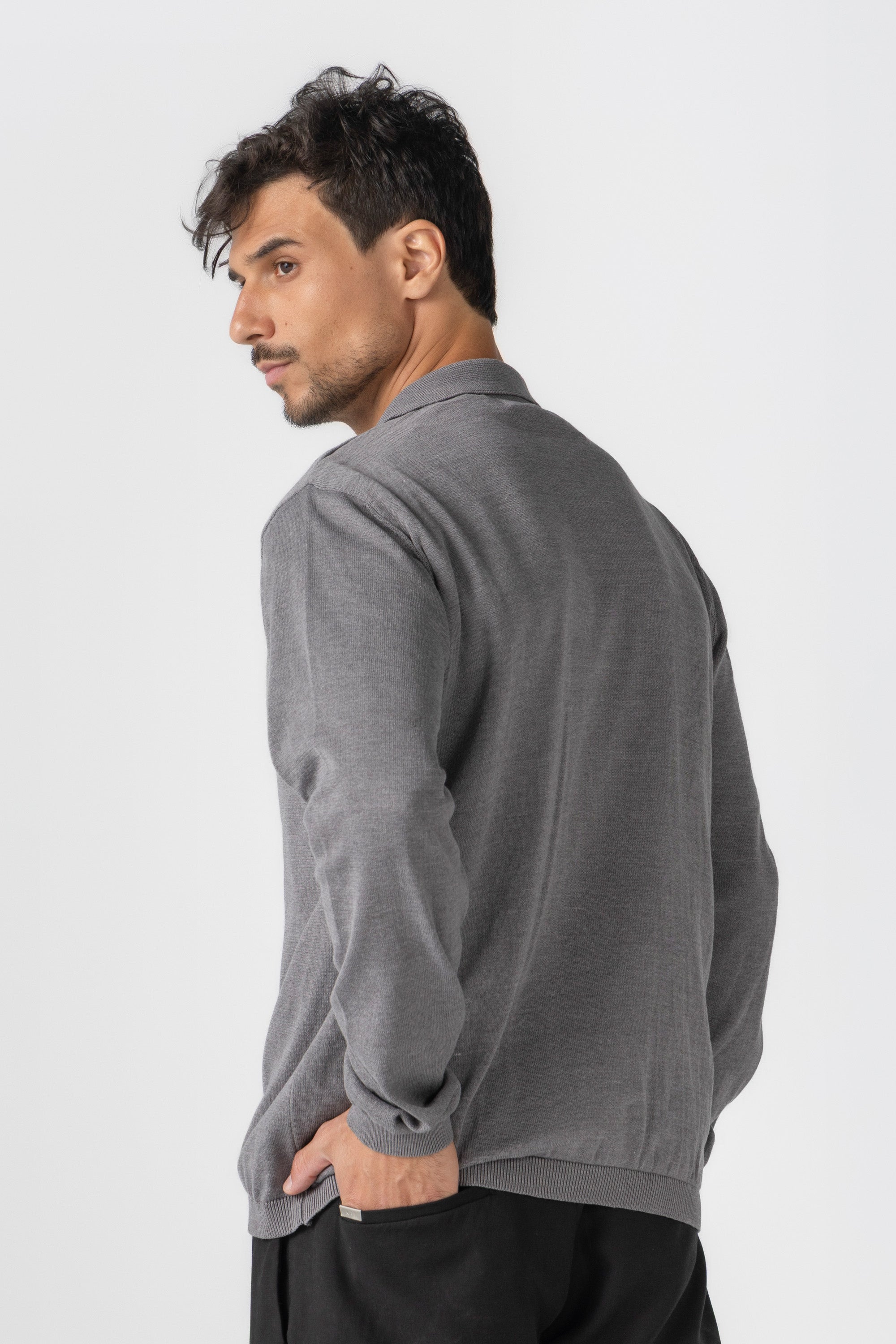 Heather Grey Knit Cardigan