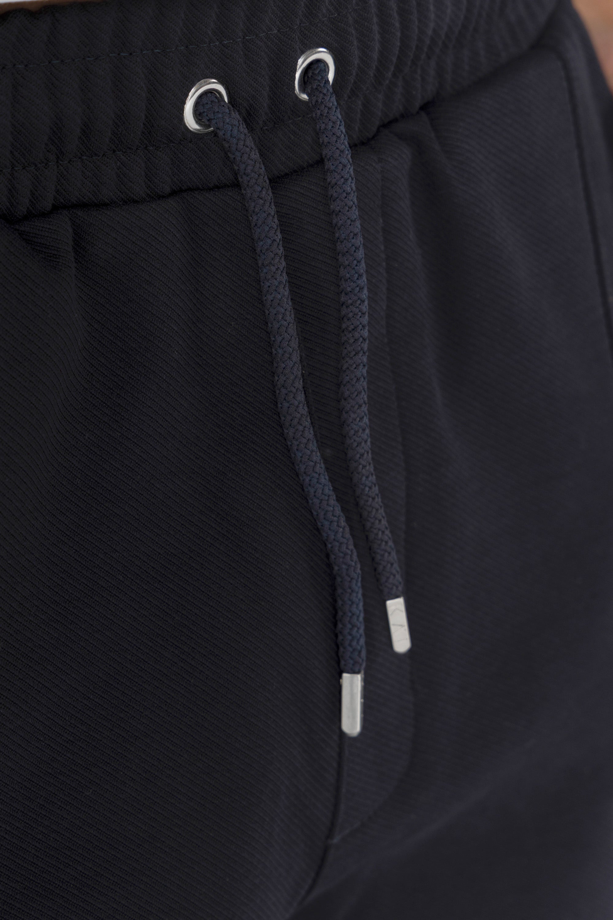 Navy Diagonal Textured Pants