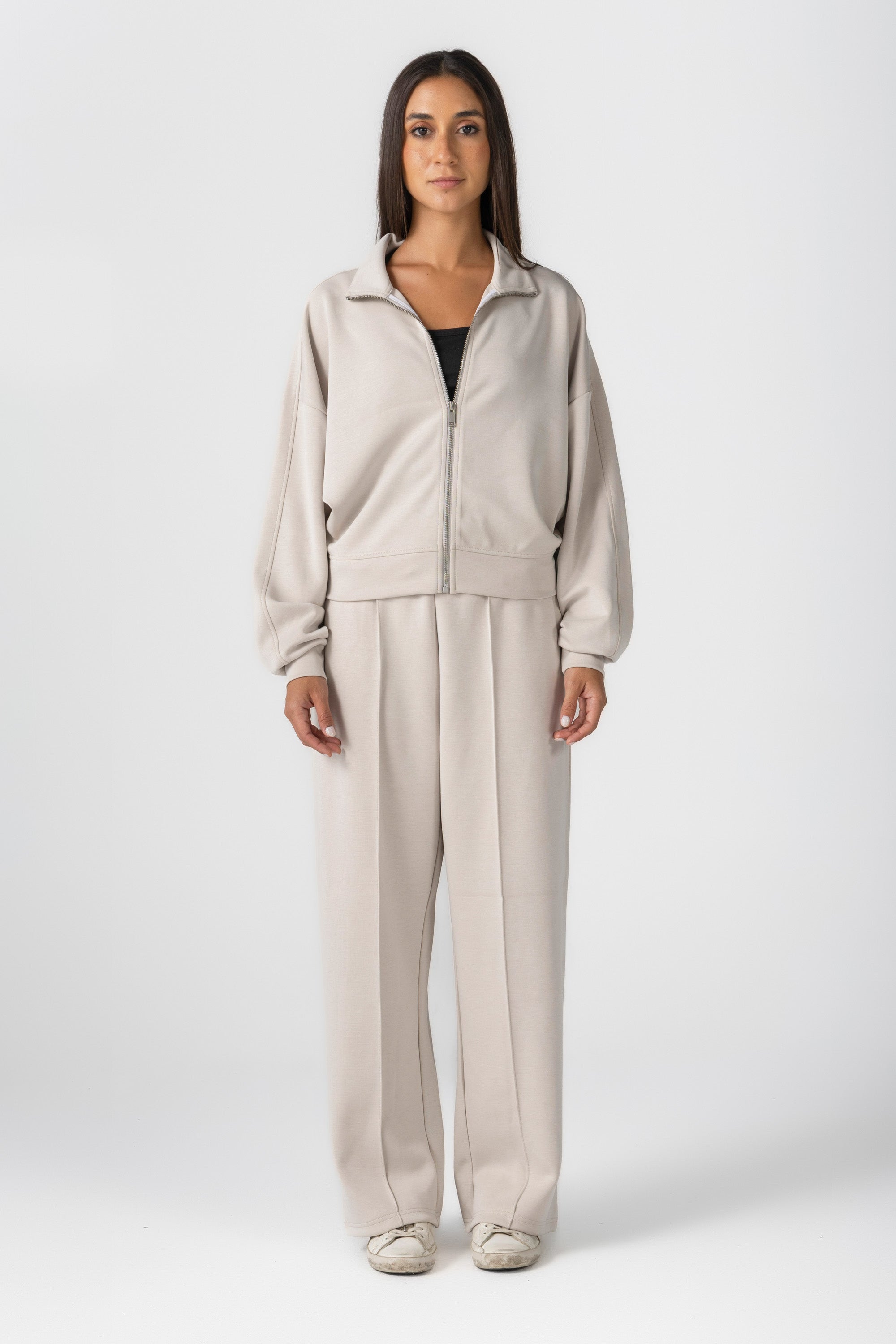 Cream Modal Lined Sweatpants