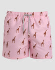 Pink Giraffes Swim Shorts