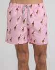 Pink Giraffes Swim Shorts
