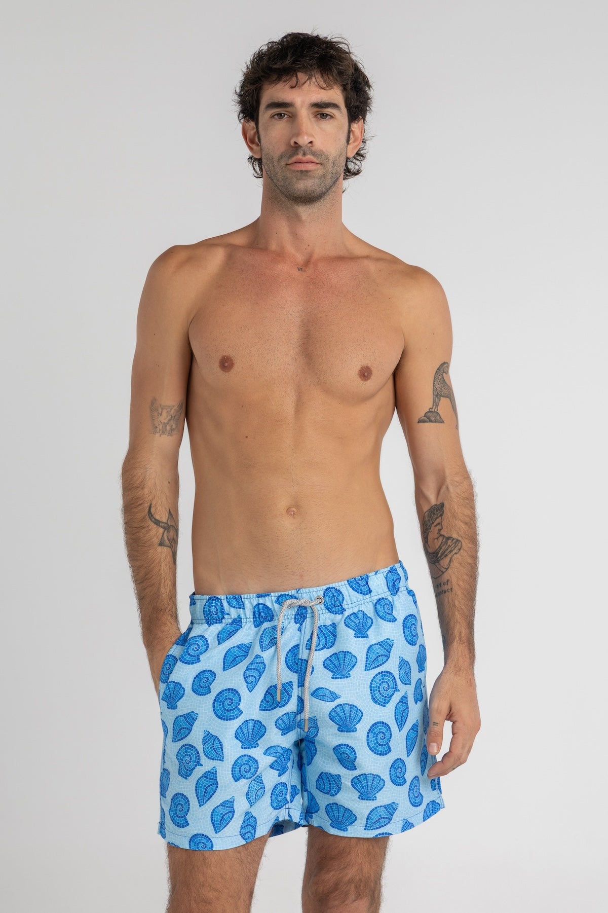 Mosaic Seashells Swim Shorts