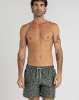 Khaki Maze Swim Shorts