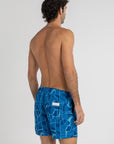Abstract Blues Swim Shorts