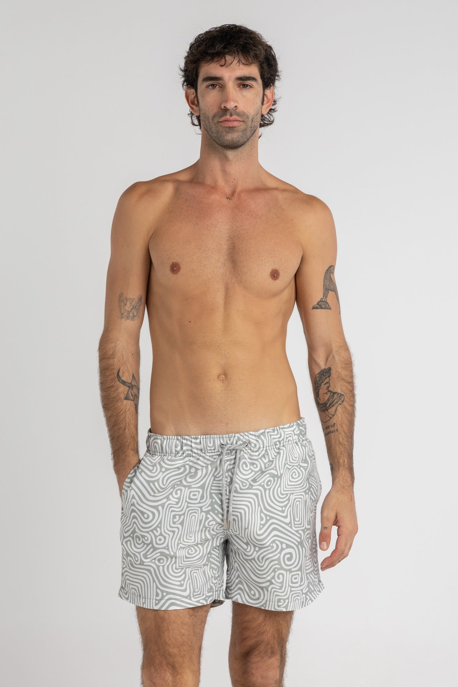 Pistachio Swirls Swim Shorts