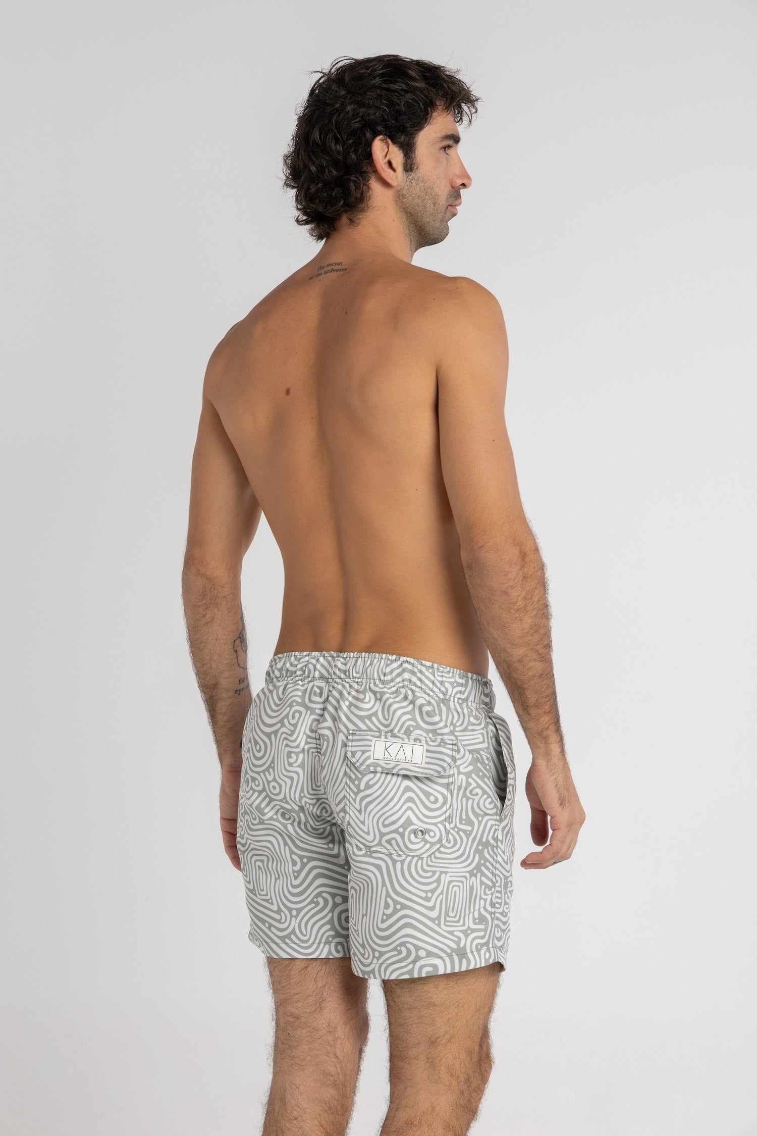 Pistachio Swirls Swim Shorts