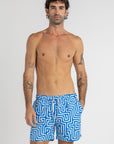 Blue Maze Swim Shorts