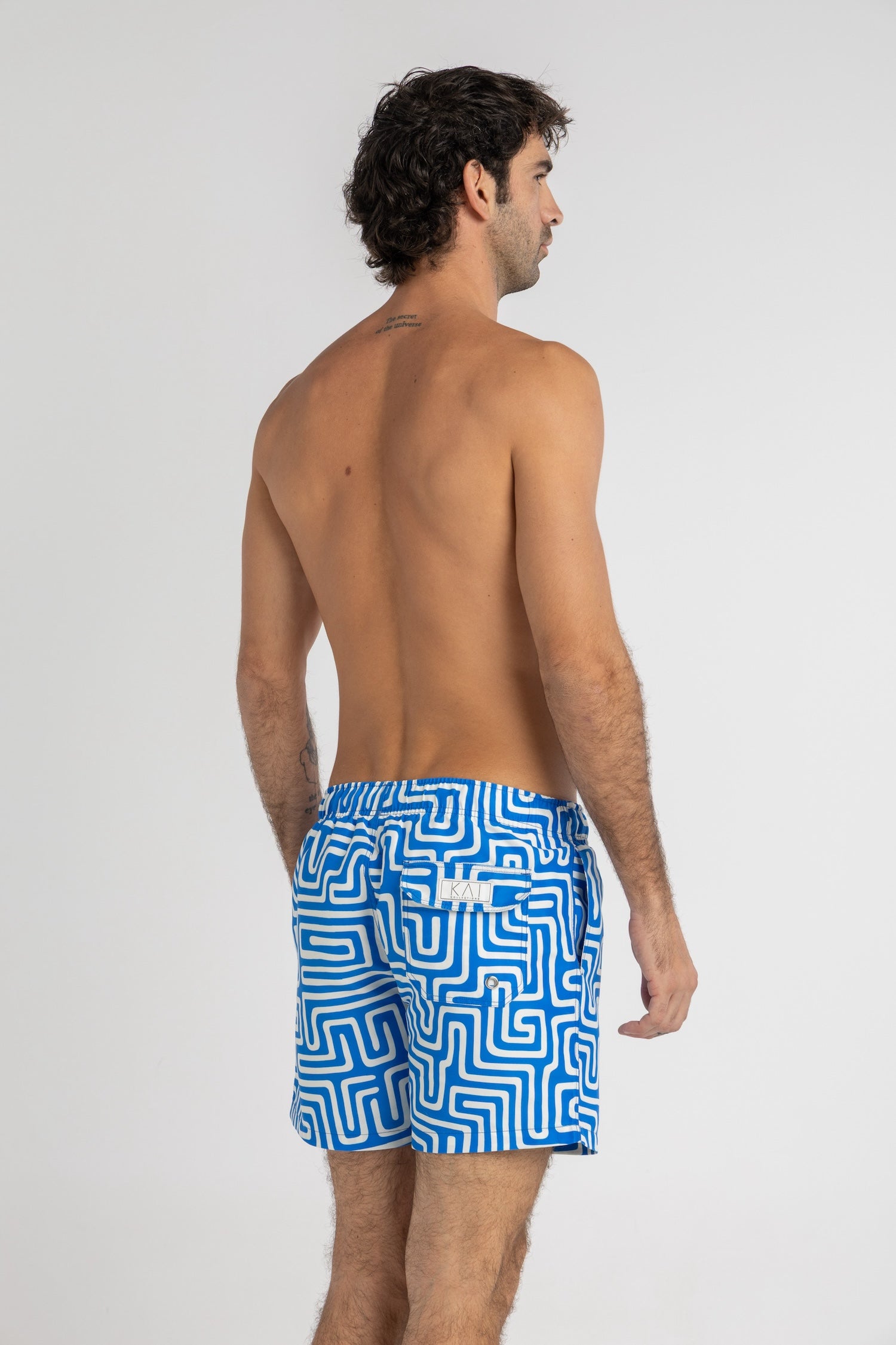 Blue Maze Swim Shorts