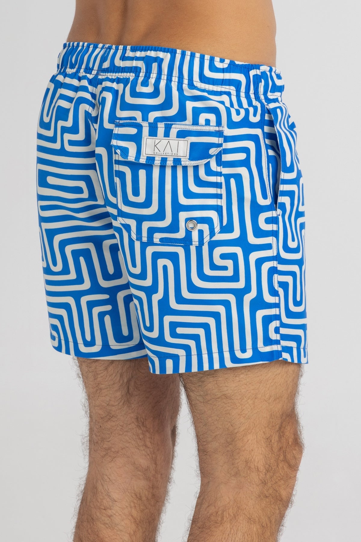 Blue Maze Swim Shorts