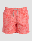 Coral Paisley Swim Shorts