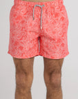 Coral Paisley Swim Shorts
