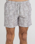 Taupe Paisley Swim Shorts