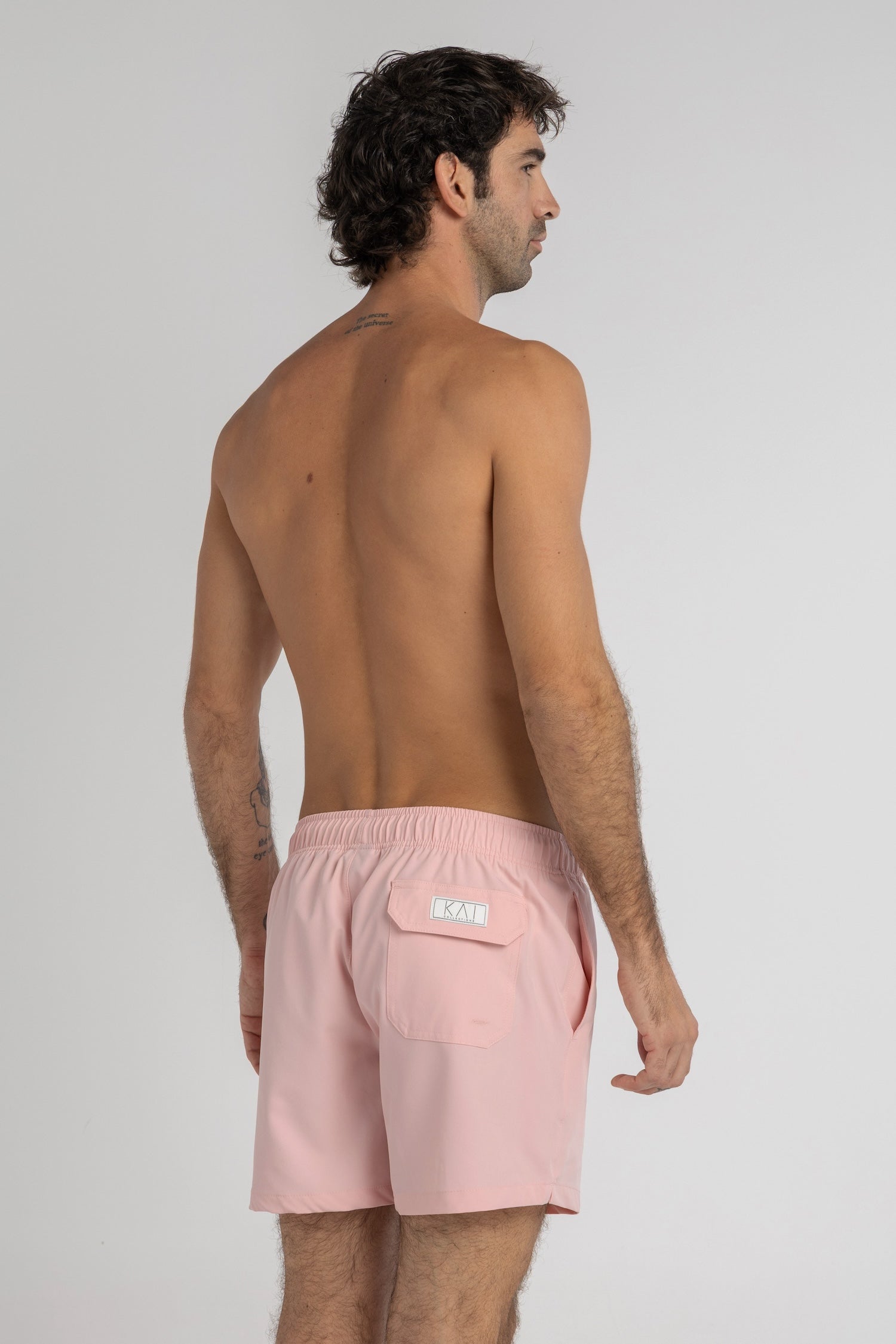 Solid Pink Swim Shorts (4 Way Stretch)